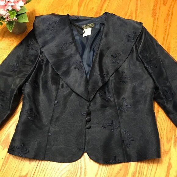 Lori Max Chiffon Jacket Size 14 - Picture 1 of 10